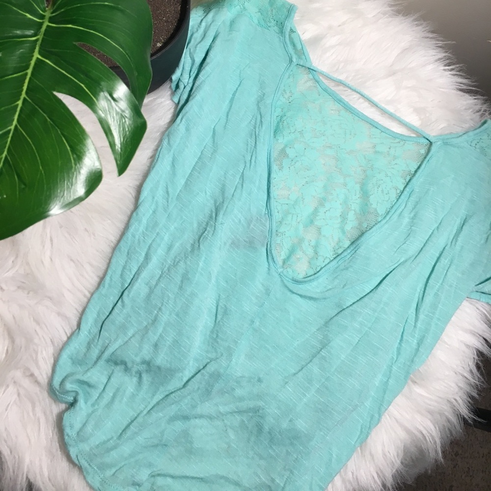 Lace-Front Crop Top